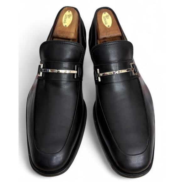 Gucci Horsebit Loafer Mens 10 D Black Leather Slip On Dress Shoes Classic - Picture 1 of 16
